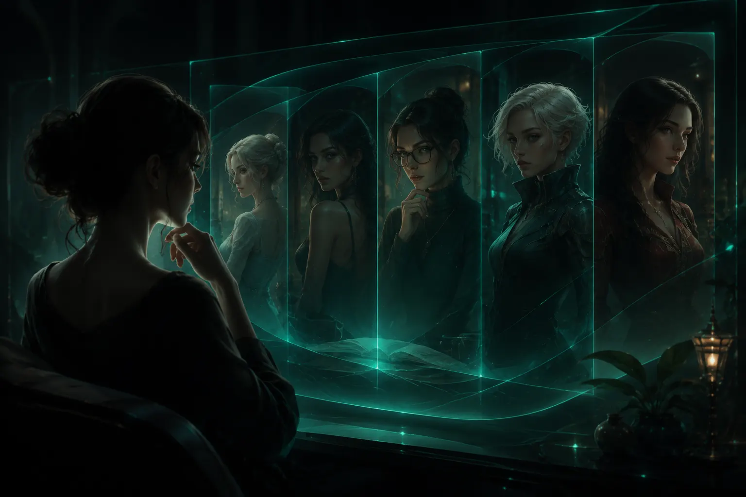 AI persona chat scene